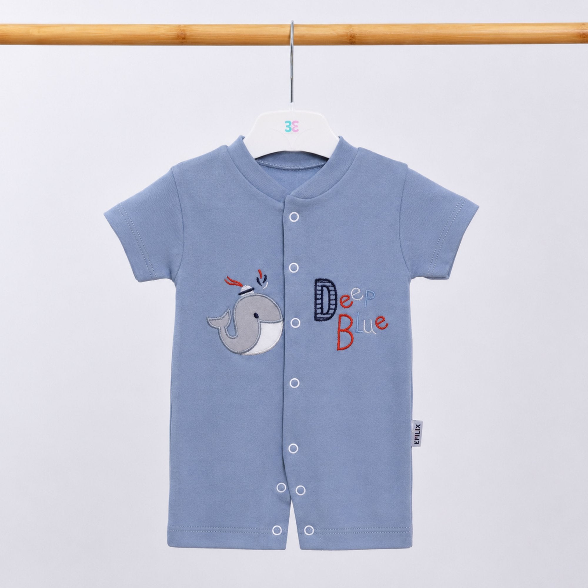 Deep Blue Whale Romper