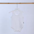 White Ribbed Sleeveless Bodysuit