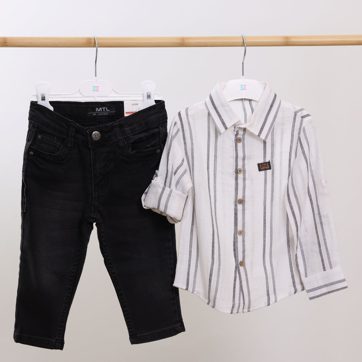 Monochrome Striped Set