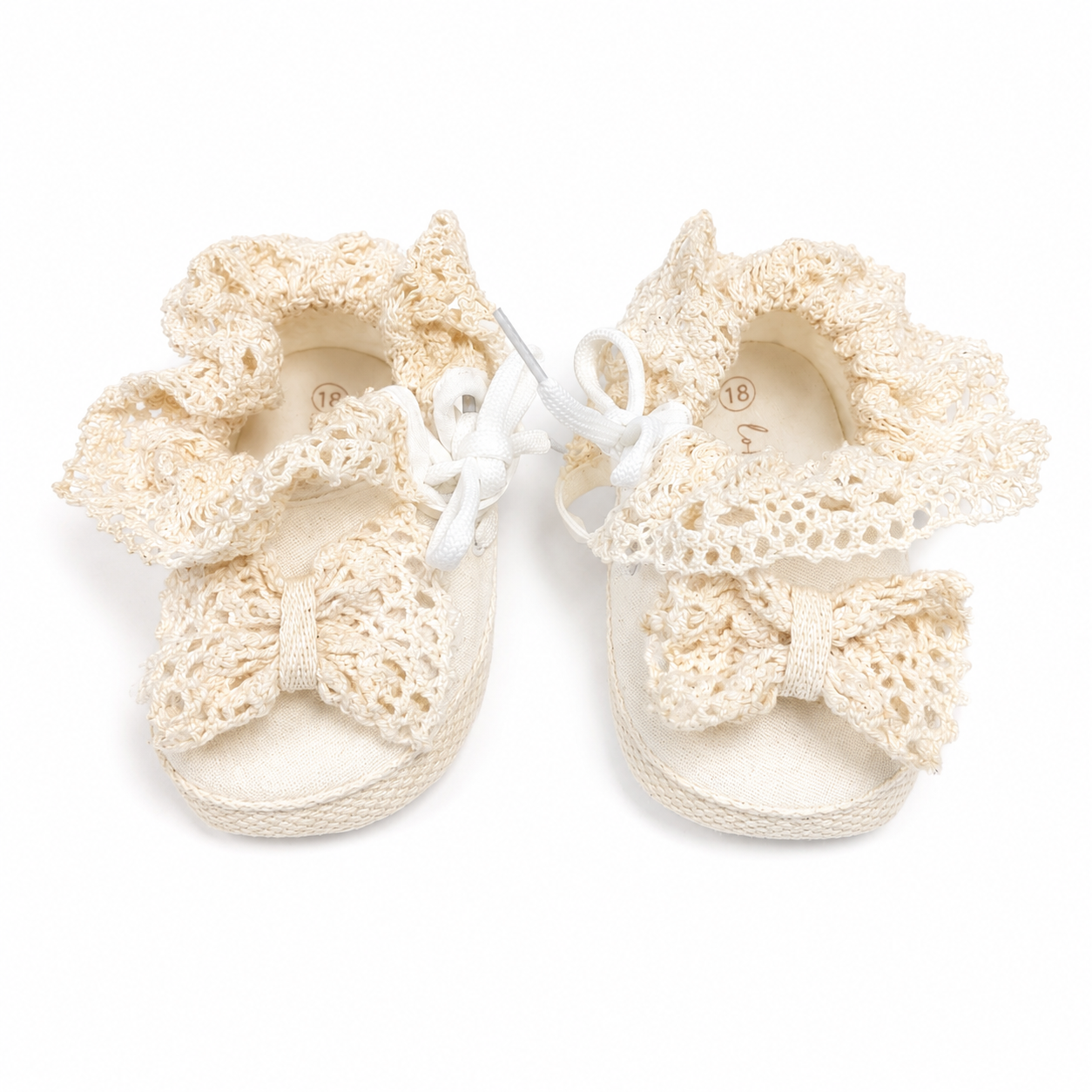 Ruffle Cream-Booties