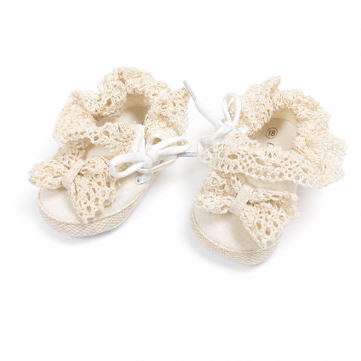 Ruffle Cream-Booties