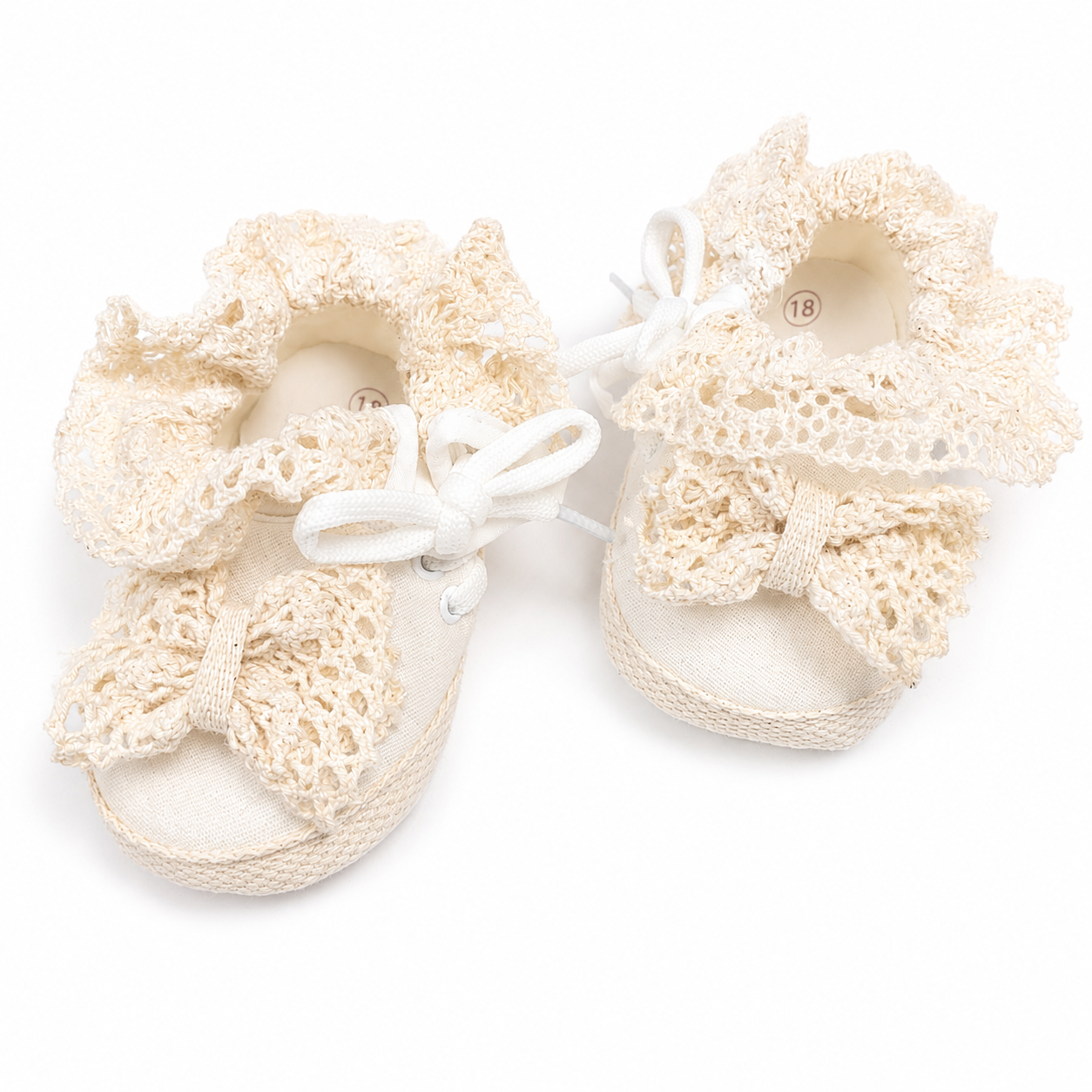 Ruffle Cream-Booties